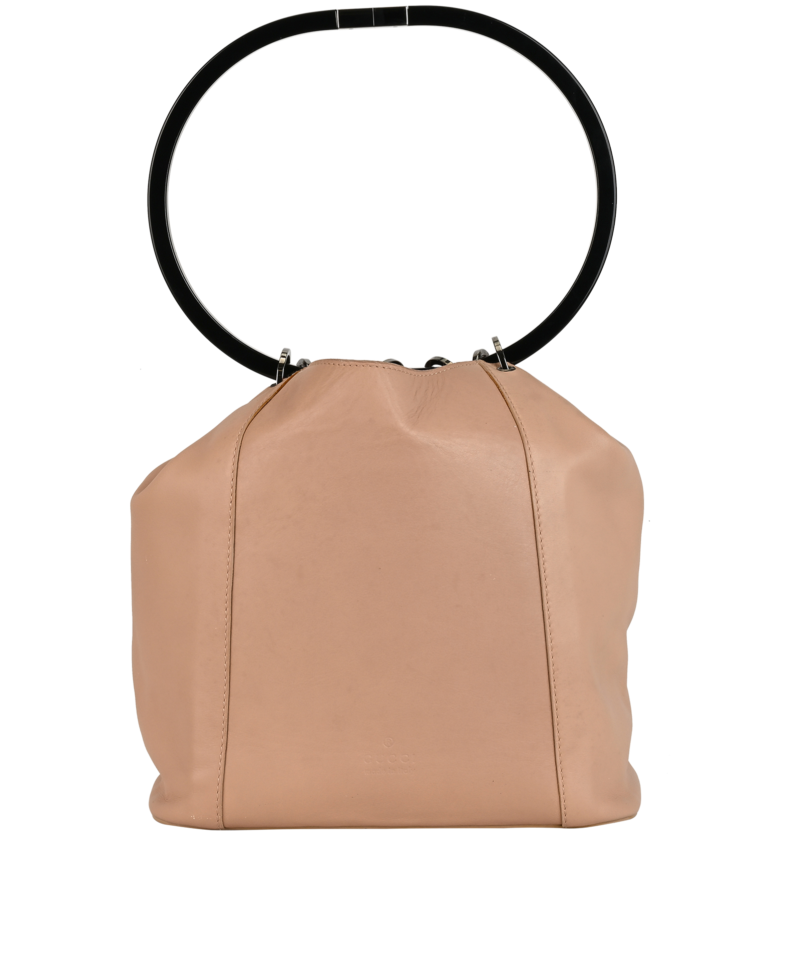 Ring Bucket Bag, &pound;250, Handbags, Pink, Leather, Back view